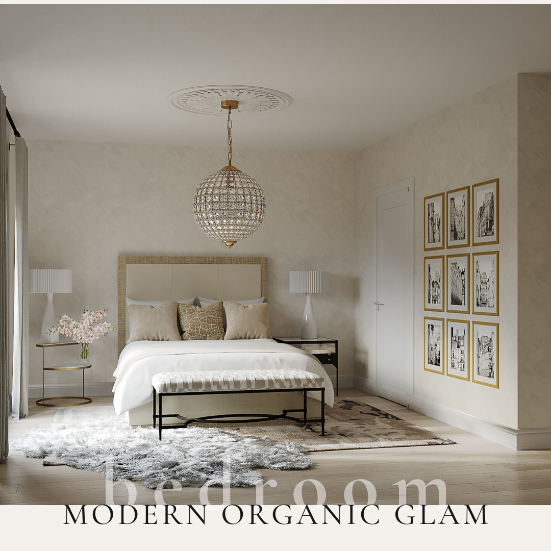 Modern Organic Glam Bedroom | Alana Frailey Interior Design